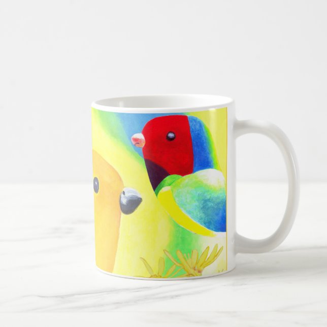 Caneca De Café Aves Fantásticas (Direita)
