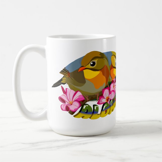 CANECA DE CAFÉ AVES LEIOTRÓTICOS COM REFRIGERAÇÃO VERMELHA — ALOH (Esquerda)