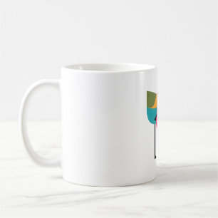 Caneca De Café Aves Modernas Coloridas - Pássaro Geométrico Minim