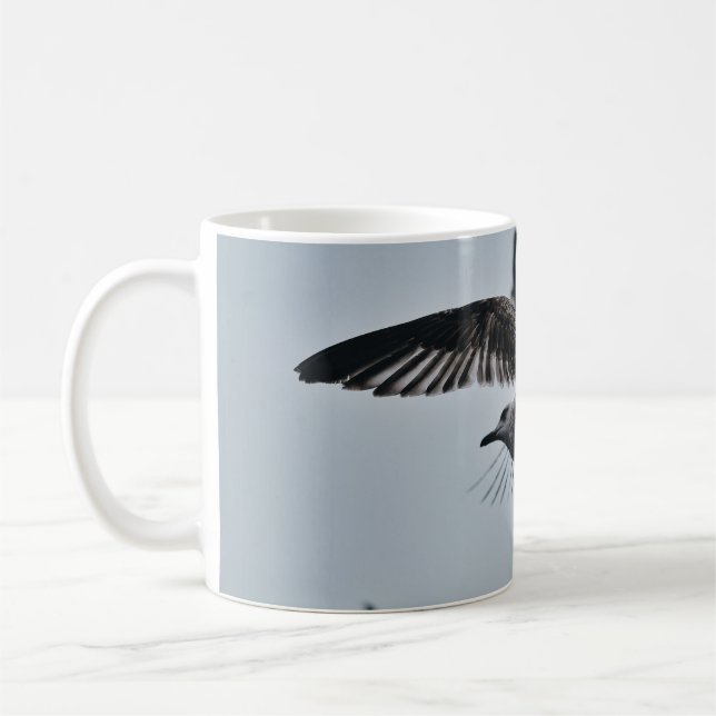 CANECA DE CAFÉ AVES NEGROS E BRANCOS (Esquerda)