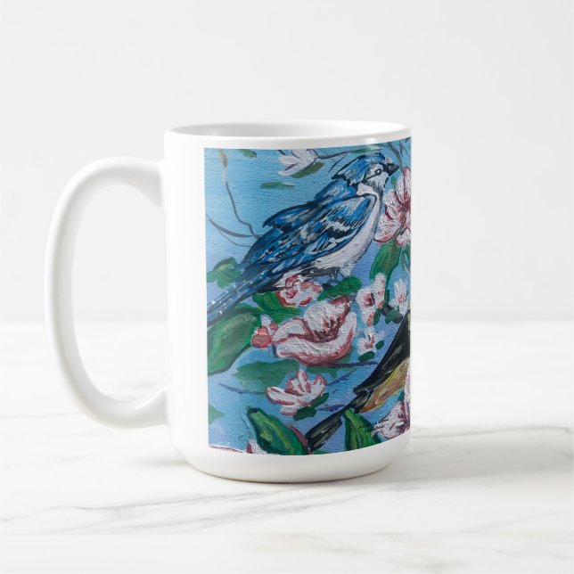 Caneca De Café Aves no quintal (Esquerda)