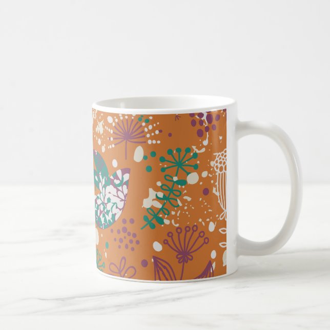 Caneca De Café Aves Quimsas Florais (Direita)