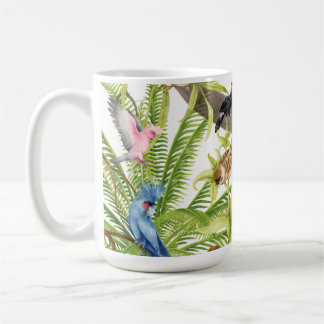 Caneca De Café Aves Tropicais Da Cena Selvagem, Critério, Cama De