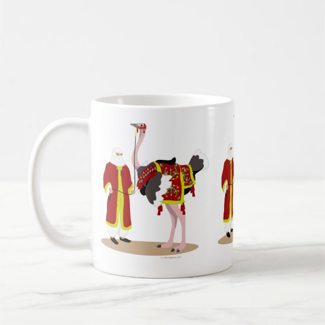 Caneca De Café Avestruz nativa árabe do traje (Esquerda)
