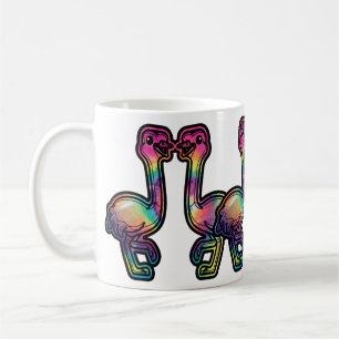 Caneca De Café Avestruz Tie Dye