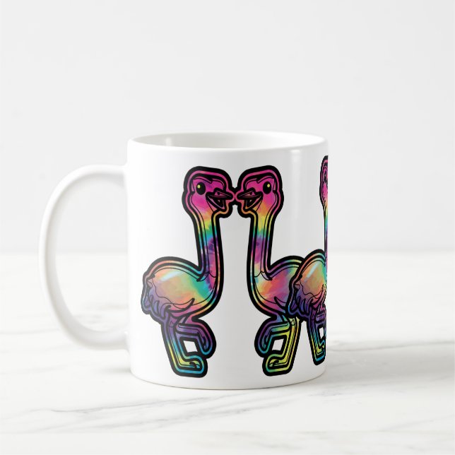 Caneca De Café Avestruz Tie Dye (Esquerda)