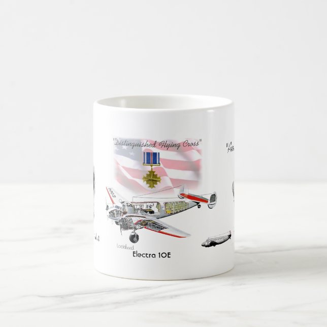 Caneca De Café Aviador de Amelia Earhart (Centro)