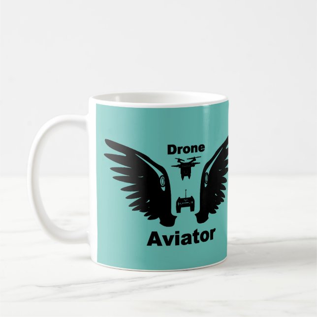 Caneca De Café Aviador de Drone (Esquerda)