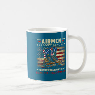 Caneca De Café Aviadores não se gabam orgulhosa família neto forç