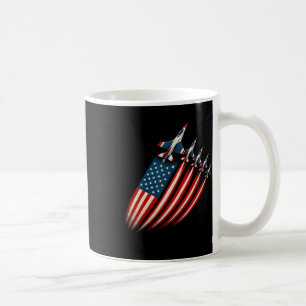 Caneca De Café Avião a Jato de Combate Patriótico Bandeira dos EU