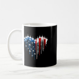 Caneca De Café Avião a Jato de Combate Retro Bandeira Americana C