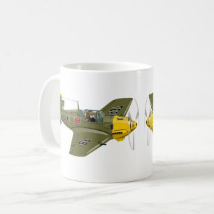 Caneca De Café Avião-caça-retrô-animação