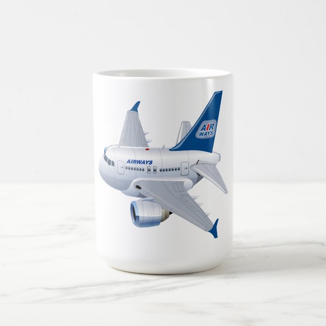 Caneca De Café Avião de animação (Centro)