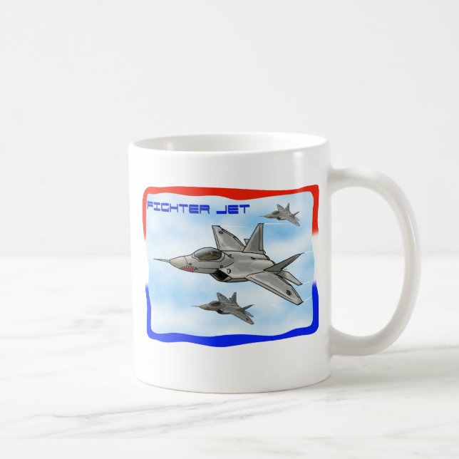 Caneca De Café Avião de combate do raptor F22 (Direita)