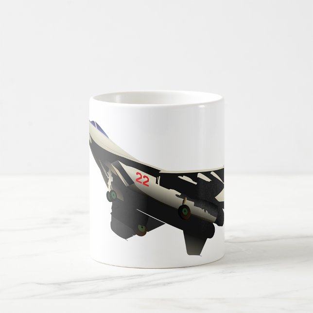Caneca De Café Avião Militar Caça a Jato Supersônico (Criador carregado)