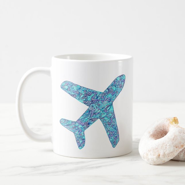 Caneca De Café Avião "Nascer a Voar"  (Com Donut)