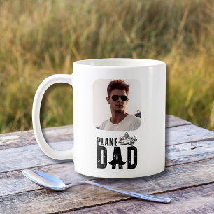 Caneca De Café AVIÃO Pai & Avião,2 Foto,Aniversário Divertido,Per