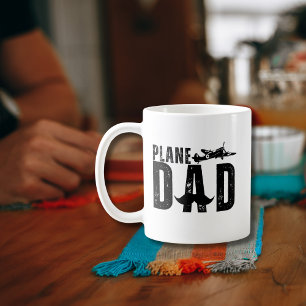 Caneca De Café Avião Pai e Vintage, Presente de Aviação Engraçado