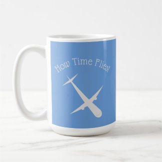 Caneca De Café Avião personalizado azul