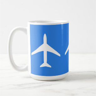 Caneca De Café Avião-piloto de avião da Funky Avie Céu voador