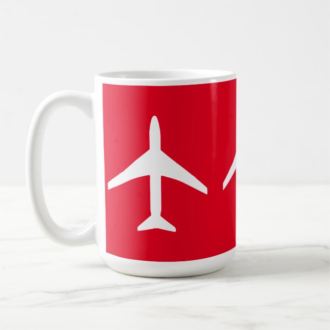 Caneca De Café Avião-piloto de avião da Funky Avie Céu voador (Esquerda)