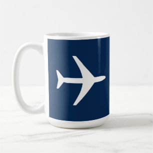 Caneca De Café Avião-piloto de avião da Funky Avie Céu voador