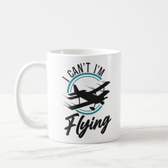 Caneca De Café Avião Piloto Não Posso Voar (Esquerda)
