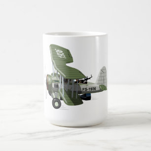 Caneca De Café Avião retrógrado de desenho animado