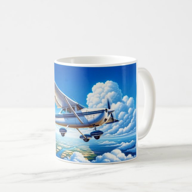 Caneca De Café Avião Voando, Cessna 152 Mug (Frente Esquerda)