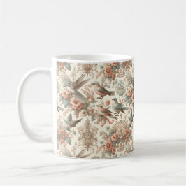Caneca De Café Aviário Vitoriano: Um Jardim Pastel