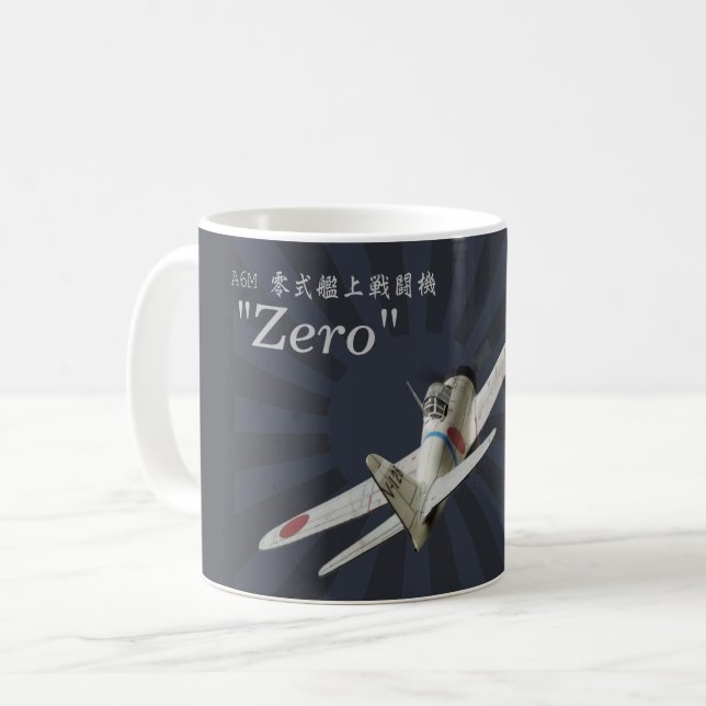 Caneca De Café Aviation Art Mug "A6M "Zero" " (Frente Esquerda)