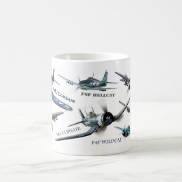 Caneca De Café Aviation Art Mug " American warplane of WWII"