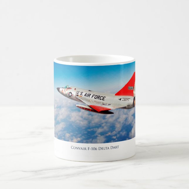 Caneca De Café Aviation Art Mug "Convair F-106 Delta Dart" (Centro)