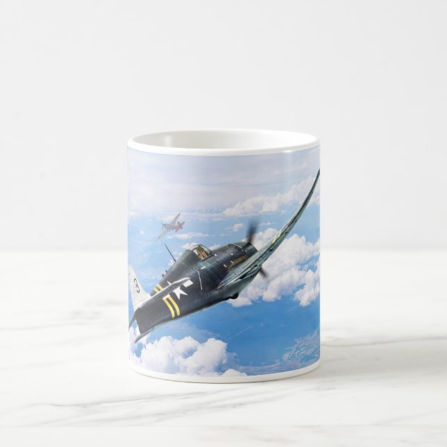 Caneca De Café Aviation Art mug "F6F Hellcat" (Centro)