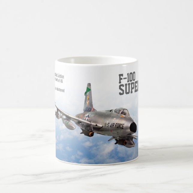Caneca De Café Aviation Art Mug "F-100 Super Sabre" (Centro)