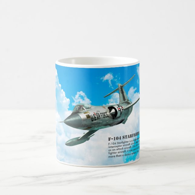 Caneca De Café Aviation Art Mug "F-104 Starfighter" (Centro)