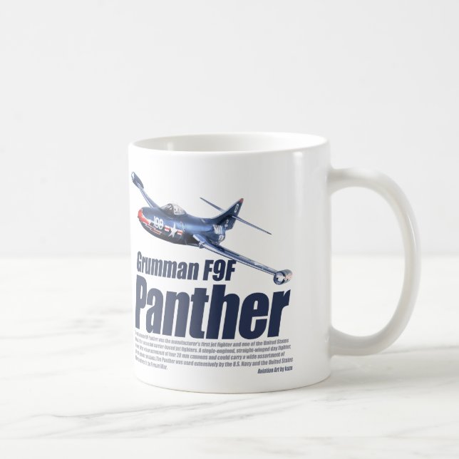 Caneca De Café Aviation Art mug "Grumman F9F Panther" (Direita)