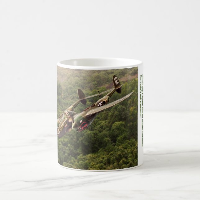 Caneca De Café Aviation Art mug "Lockheed P-38 Lightning" (Centro)
