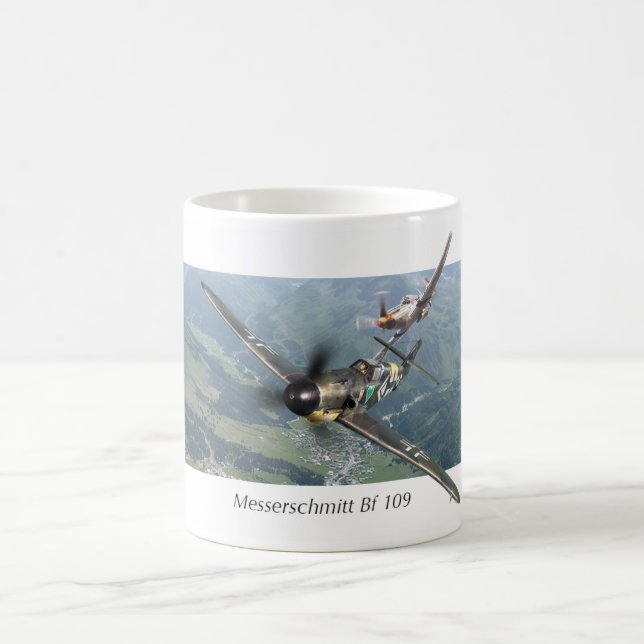 Caneca De Café Aviation Art mug "Messerschmitt Bf 109" (Centro)