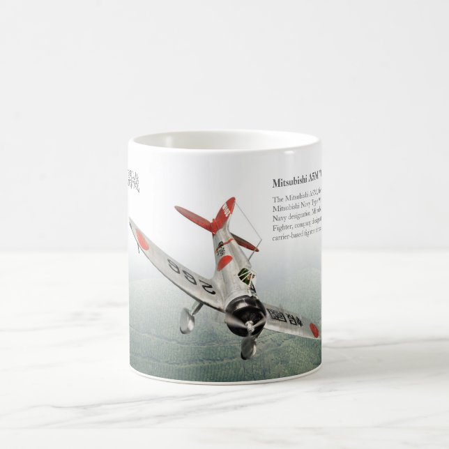 Caneca De Café Aviation Art Mug "Mitsubishi A5M Claude" (Centro)