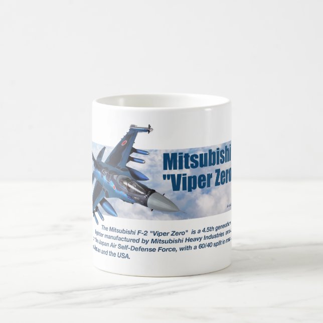Caneca De Café Aviation Art mug "Mitsubishi F-2 Viper Zero" (Centro)