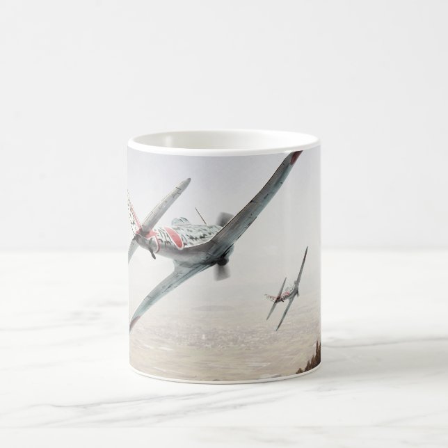 Caneca De Café Aviation Art mug "Nakajima Ki-43 Hayabusa Oscar" (Centro)