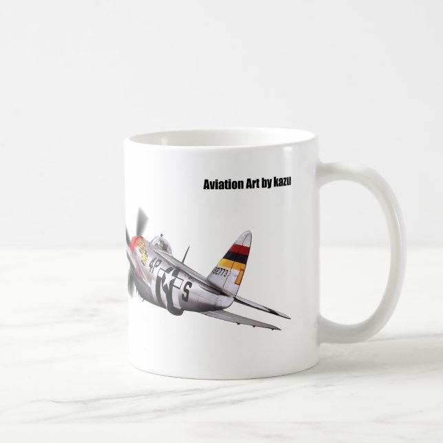 Caneca De Café Aviation Art mug "Republic P-47 Thunderbolt" (Direita)