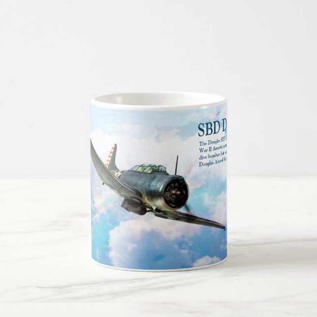 Caneca De Café Aviation Art Mug "SBD Dauntless" (Centro)