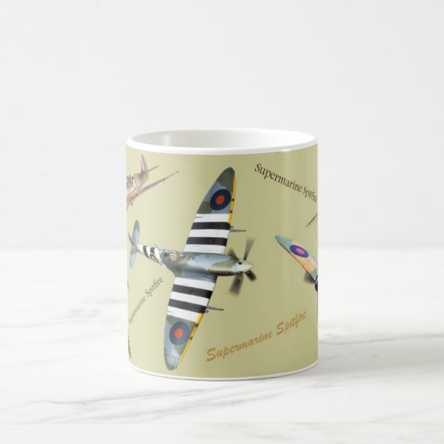 Caneca De Café Aviation Art Mug "Supermarine Spitfire" (Centro)