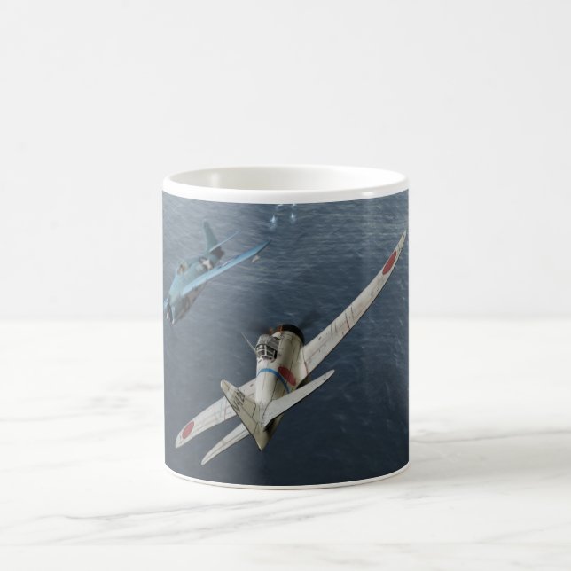 Caneca De Café Aviation Art Mug "Zero Fighter Sky Samurai" (Centro)