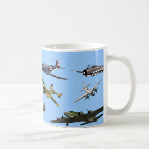 Caneca De Café Aviões de Guerra