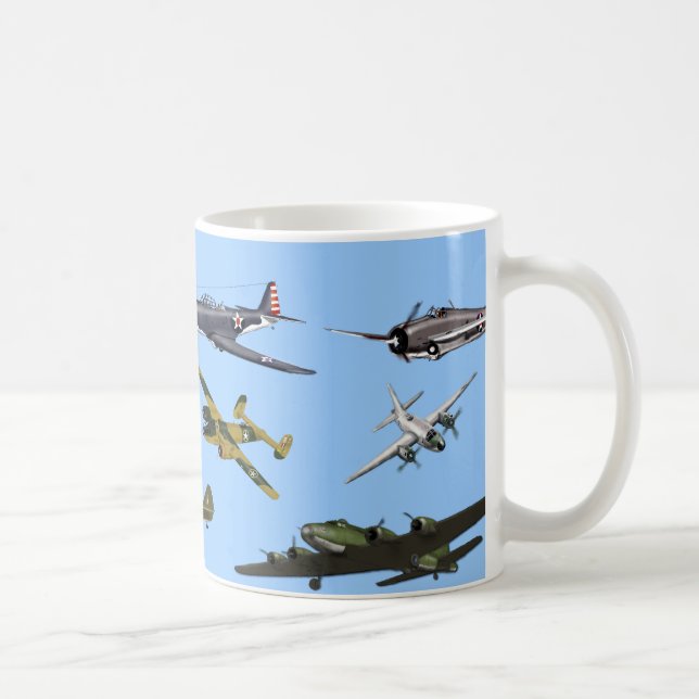 Caneca De Café Aviões de Guerra (Direita)