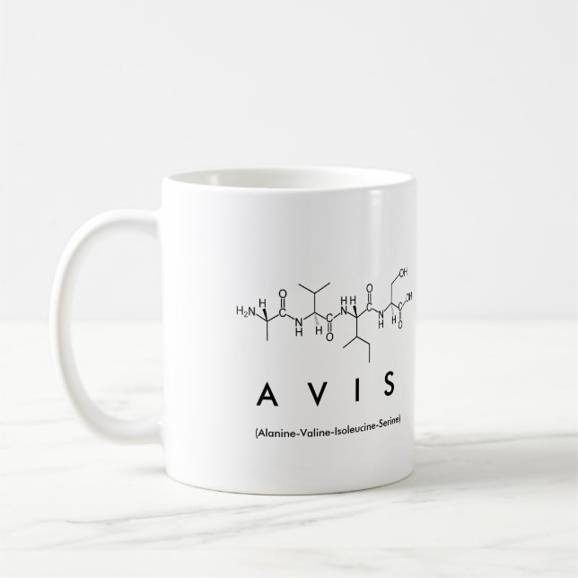 Caneca De Café Avis peptide name mug (Esquerda)