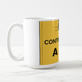 Caneca De Café Aviso Controlado Por Um Gato – Sinal Divertido